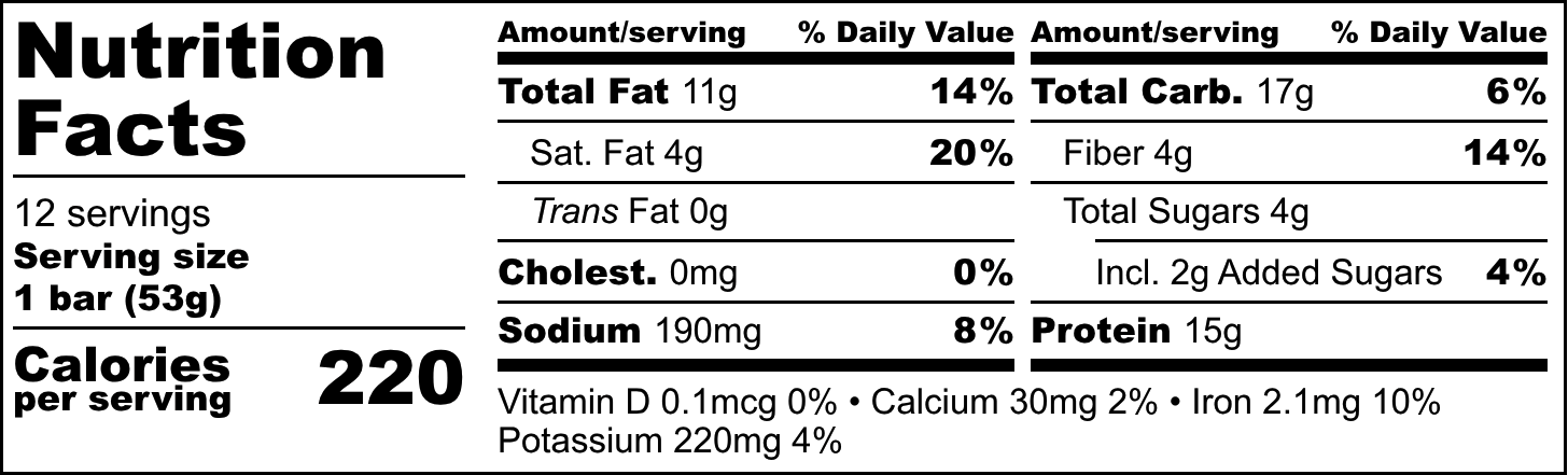 Nutrition facts
